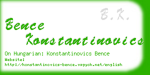 bence konstantinovics business card